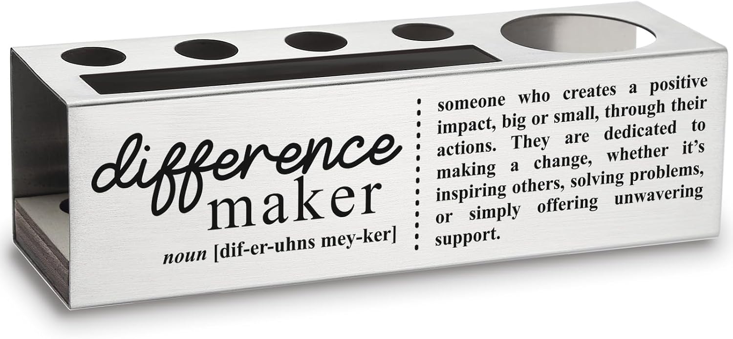 Difference Maker, Difference Maker Definition, Difference Maker Pen Holder, Appreciation Thank You Gifts for Her, Him, Employee, Boss, Coworker, Leader, Pencil Holders & Pen Holders ASB69