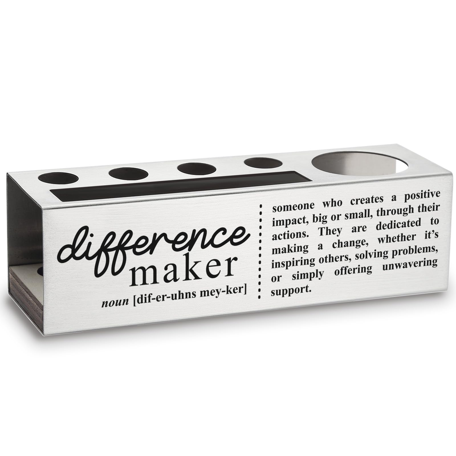 Difference Maker Porte-stylo de bureau et cadeaux de remerciement ASB69