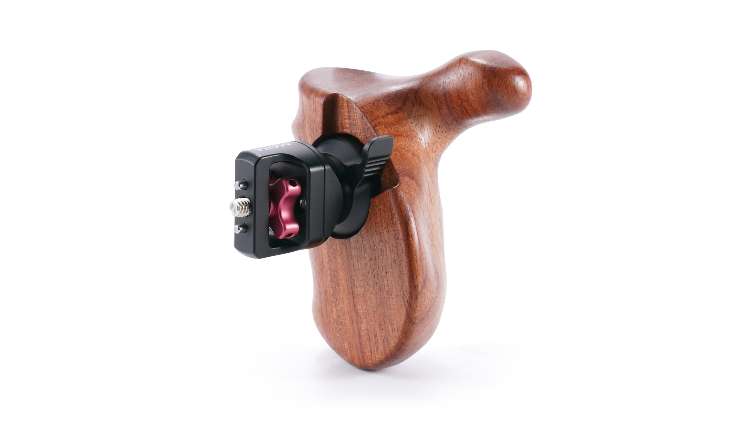 Tilta Advanced Side Wooden Handle | Black Walnut Wood & Aluminum Alloy Build | Quick Release Button TA-AWH8-R-B (VIII - NATO Rail - Right) (1/4-20"