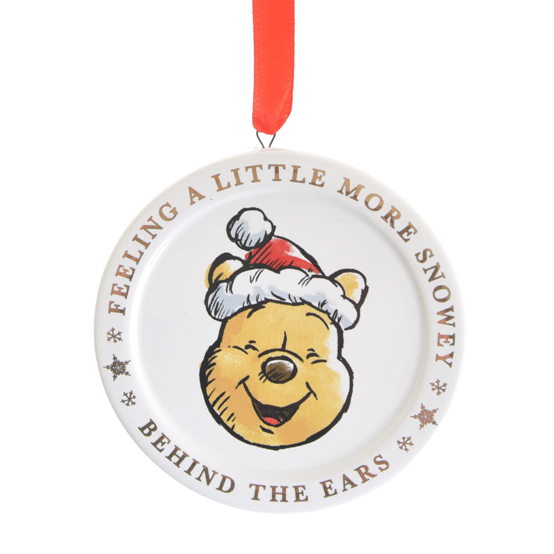 Widdop and Co. - Disney - Winnie The Pooh Hanging Ceramic Christmas Decoration - Officially Licensed Disney Xmas Seasonal Home Decor Ornament.