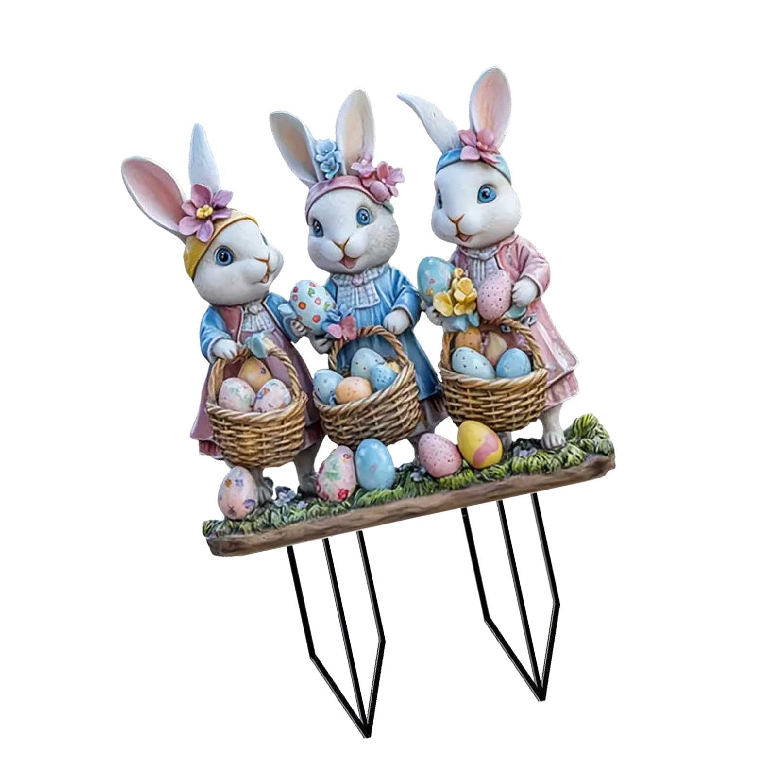Garden Stakes Decoration Patio Stake Animal Sculpture for Fence Lawn Outdoor Style E-image-13