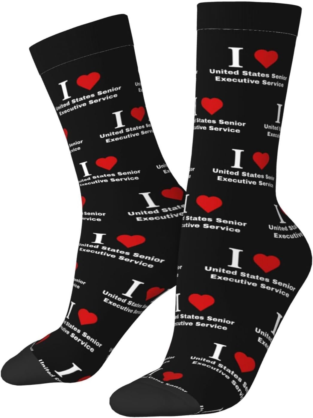 I love United States Senior Executive Service Socks For Men Women Sport Crew Athletic Running Wicking Socks