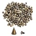 100pcs Cone Spikes Screwback Studs DIY Craft Cool Rivets Punk Stud Coincal 7x10mm 1/4"3/8" Vintage Bronze
