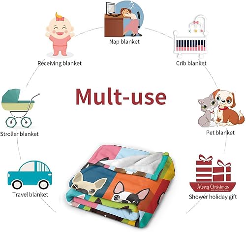 Miniatura 4 de Manta de zorro rojo, manta de franela súper suave para niños pequeños, niños, manta de forro polar, cálida y acogedora manta suave para todas las