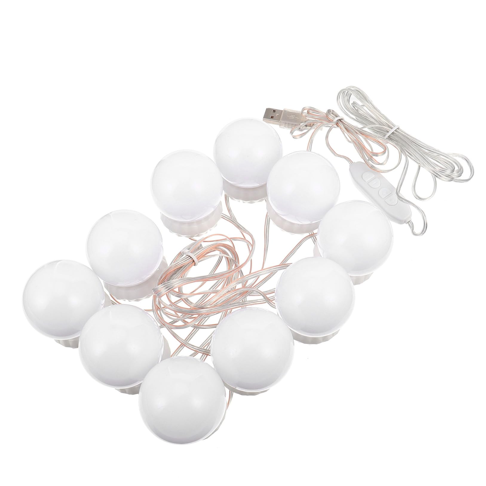 DOITOOL Kit D’éclairage LED pour Miroir de Coiffeuse Usb, 10 Ampoules