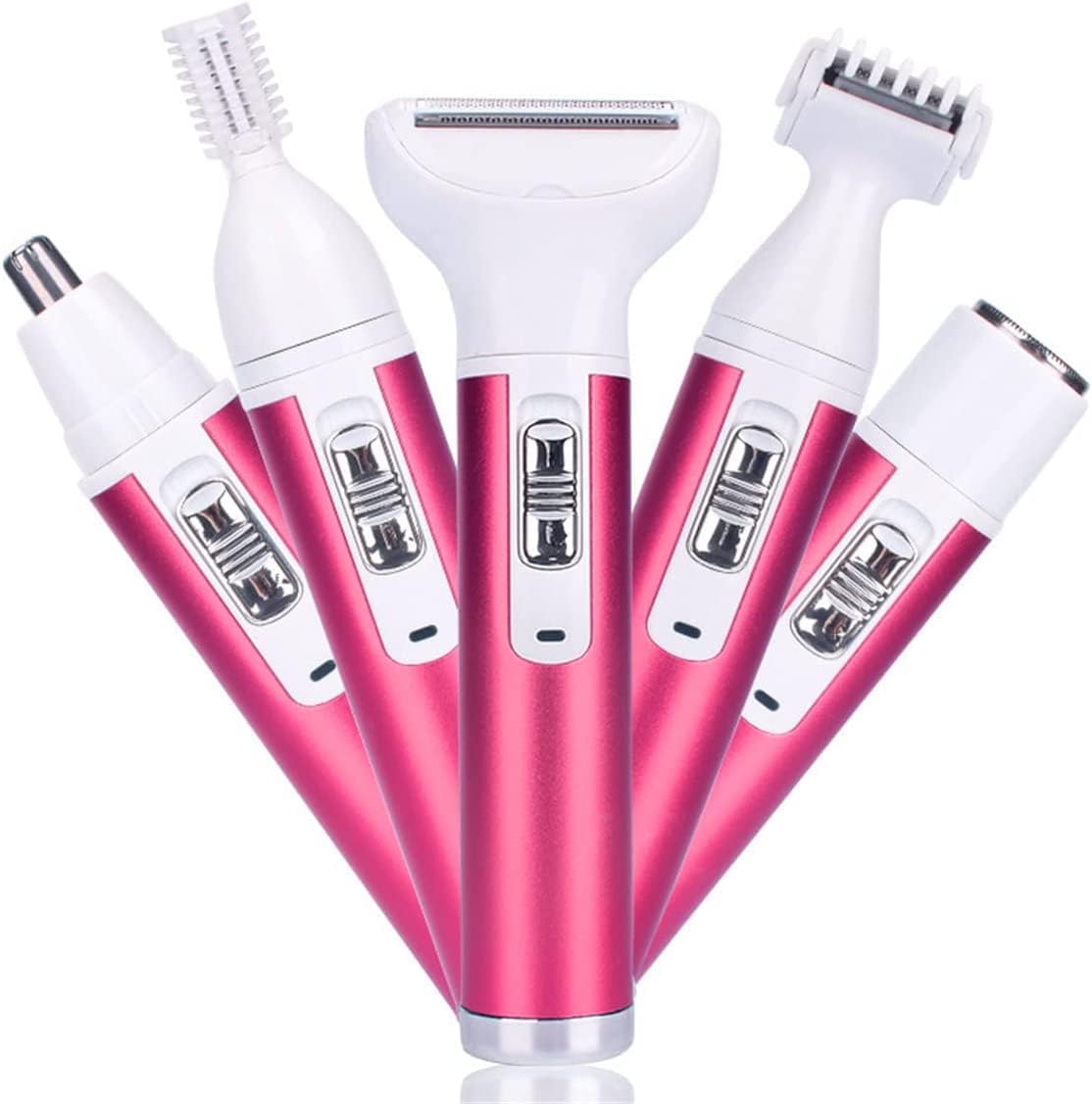 MIKUER Electric Razor for Women Removal for Body Nose Hair Trimmer Face Shavers Eyebrow Legs Armpit Bikini Area Pubic Underarms Painless Rechargeable Portable 5 in 1 Womens Razors Set