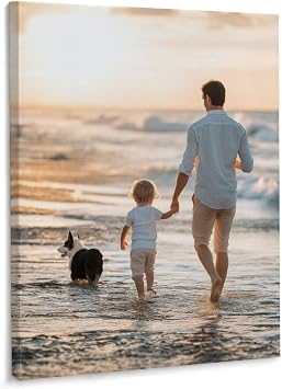 CCDZDZ Custom Canvas Prints Personalized canvas prints with your photos Customized Wall Art for Bedroom Unique Gift for Christmas Valentines Day Wedding Housewarming for Mom Women and Men