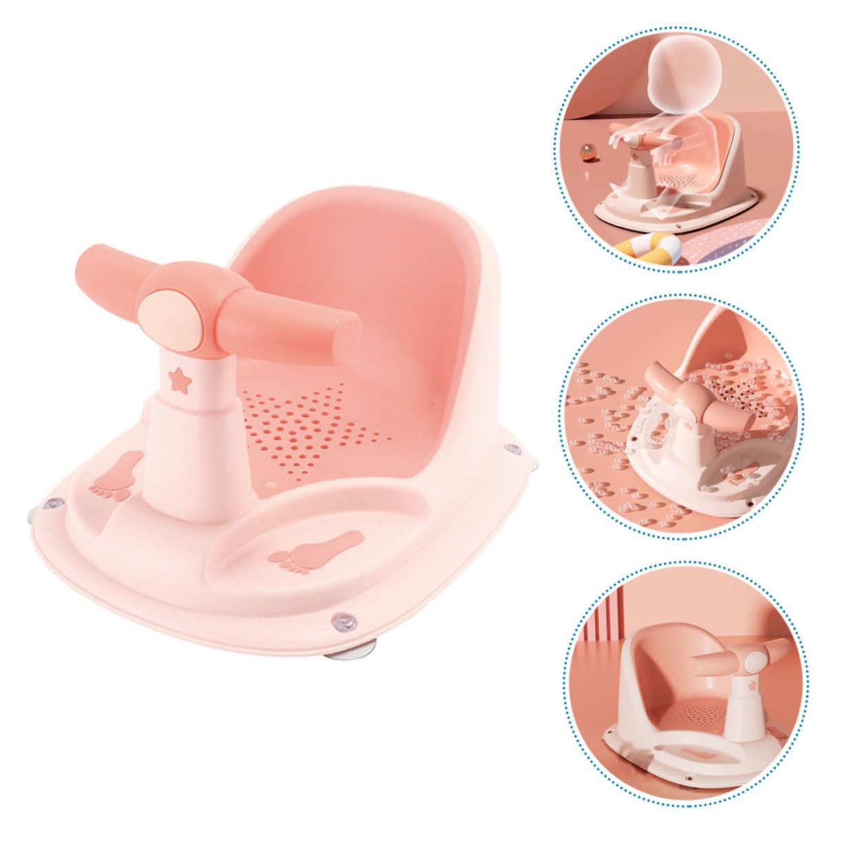 de Material Niños Pequeños para Baño o Bebés Asiento Antideslizante y Diseño Pp y Tpe Seguro y Cómodo Hogar Apartamento