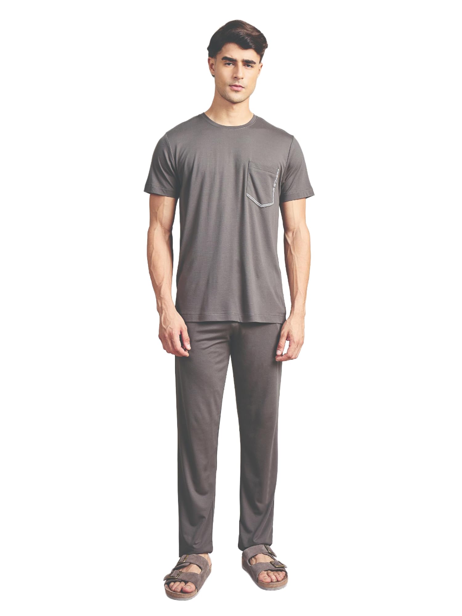 sweet dreams Men's Solid Pyjama Set-picture-29