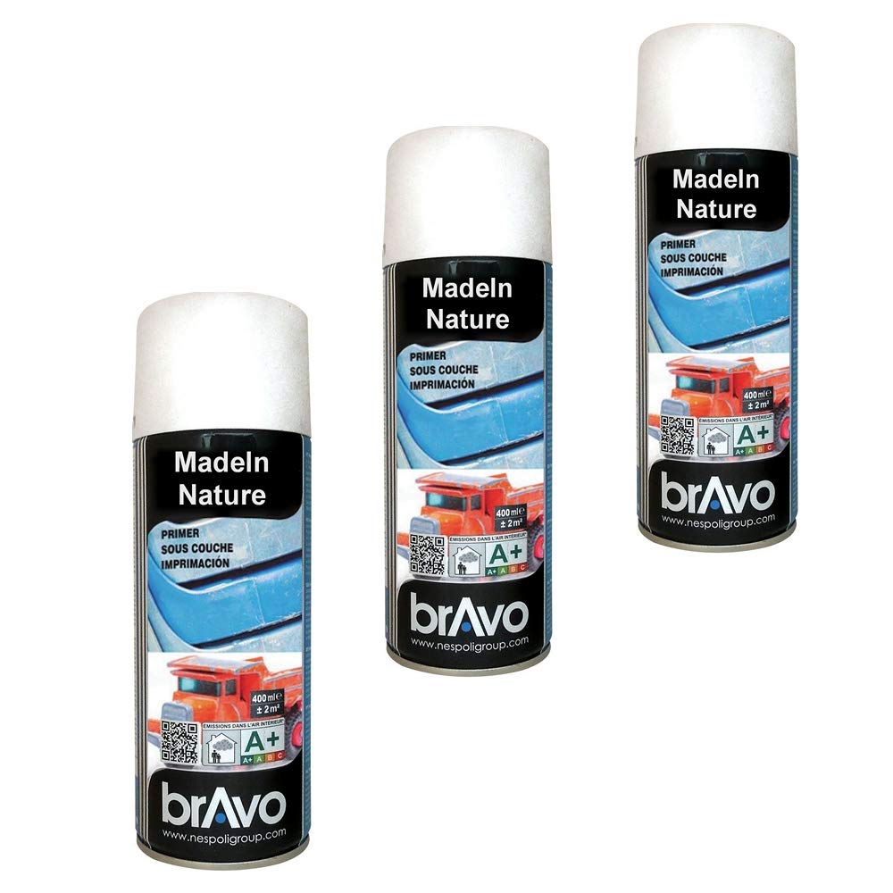 MadeInNature - Lote de 6 botes de pintura en spray para pintura de plástico, 400 ml
