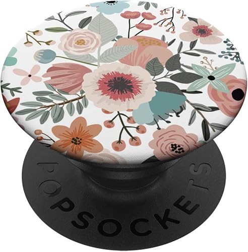 Miniatura 1 de Colorido jardín de flores silvestres Boho Botánico Patrón Floral PopSockets Estándar PopGrip