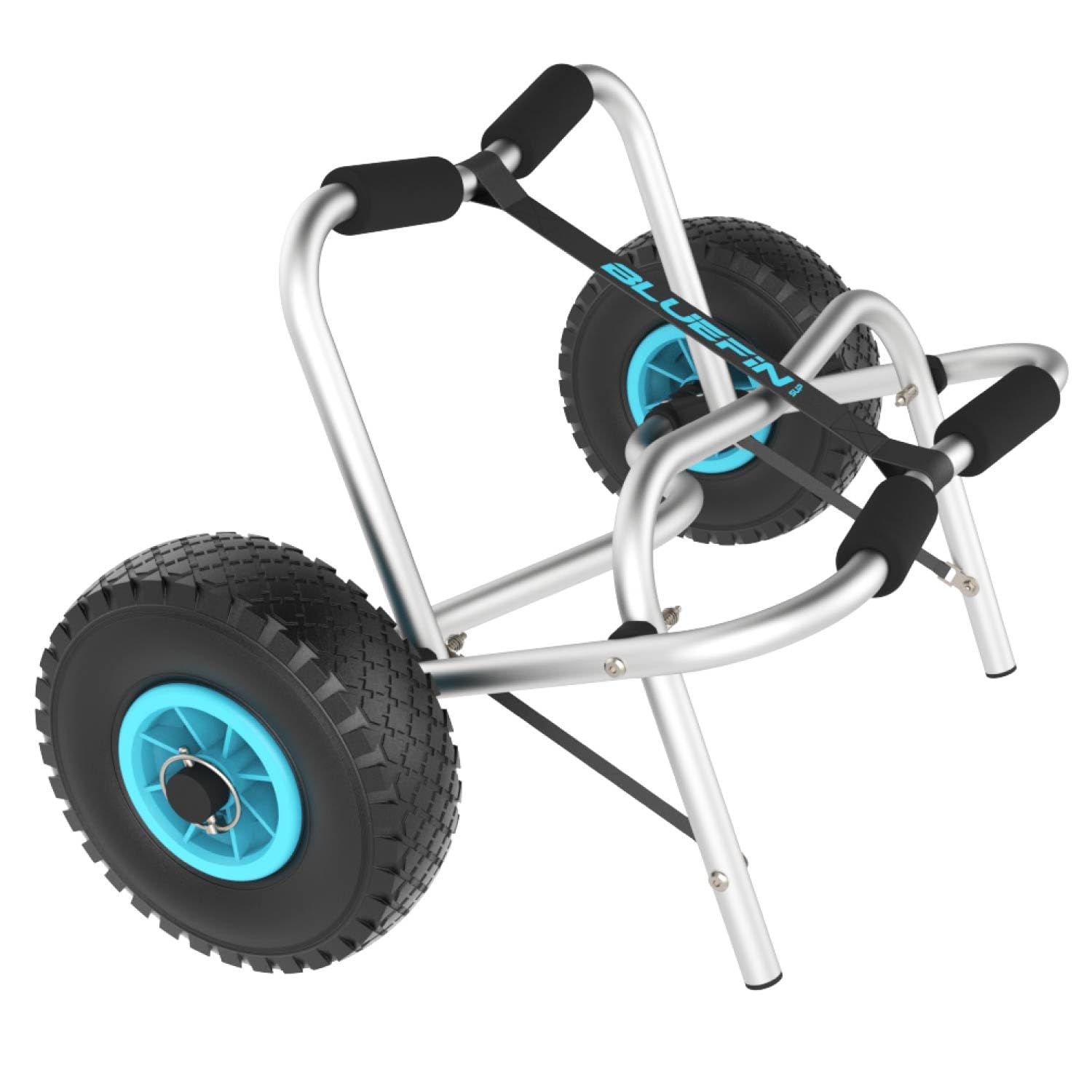 Bluefin Foldable Kayak Trolley With Upgraded Lightweight Aluminium Design - Perfect For Transporting Paddleboard and Kayaks - SUP Trolley includes Strap And Multi-Surface Tyres