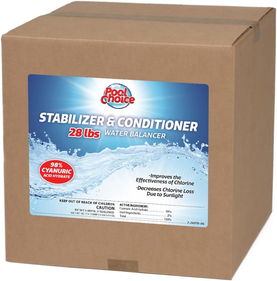 SpaChoice 16-Pounds Premium Pool Stabilizer and Conditioner, Concentrated Cyanuric Acid for Pools, Helps Chlorine Last Longer
