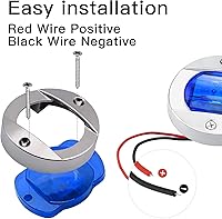 Vista 3 de ALFU Bule DC12V 6 LED Lateral Luces de Navegación Luces de Navegación Impermeable Marina Barco Yate Redondo Popa Anclaje Luces Lámpara de Cortesía