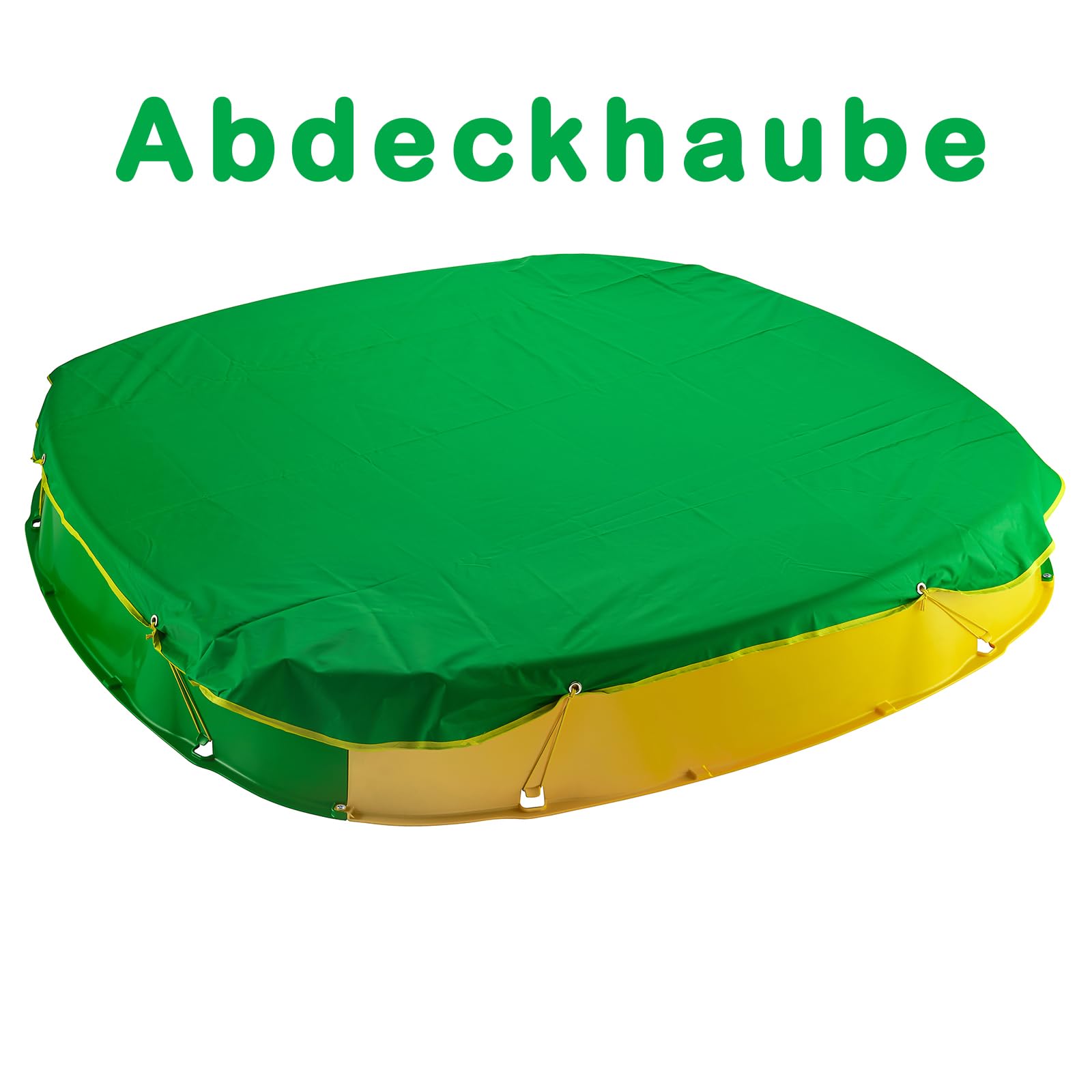 Sandkastenabdeckung 150x150 cm Premium Grün Wetterschutz Abdeckplane Robust | BURI Sandkastenabdeckung wetterfest und robust als Regen- und Staubschutz für Buddelkasten mit langlebiger Verarbeitung