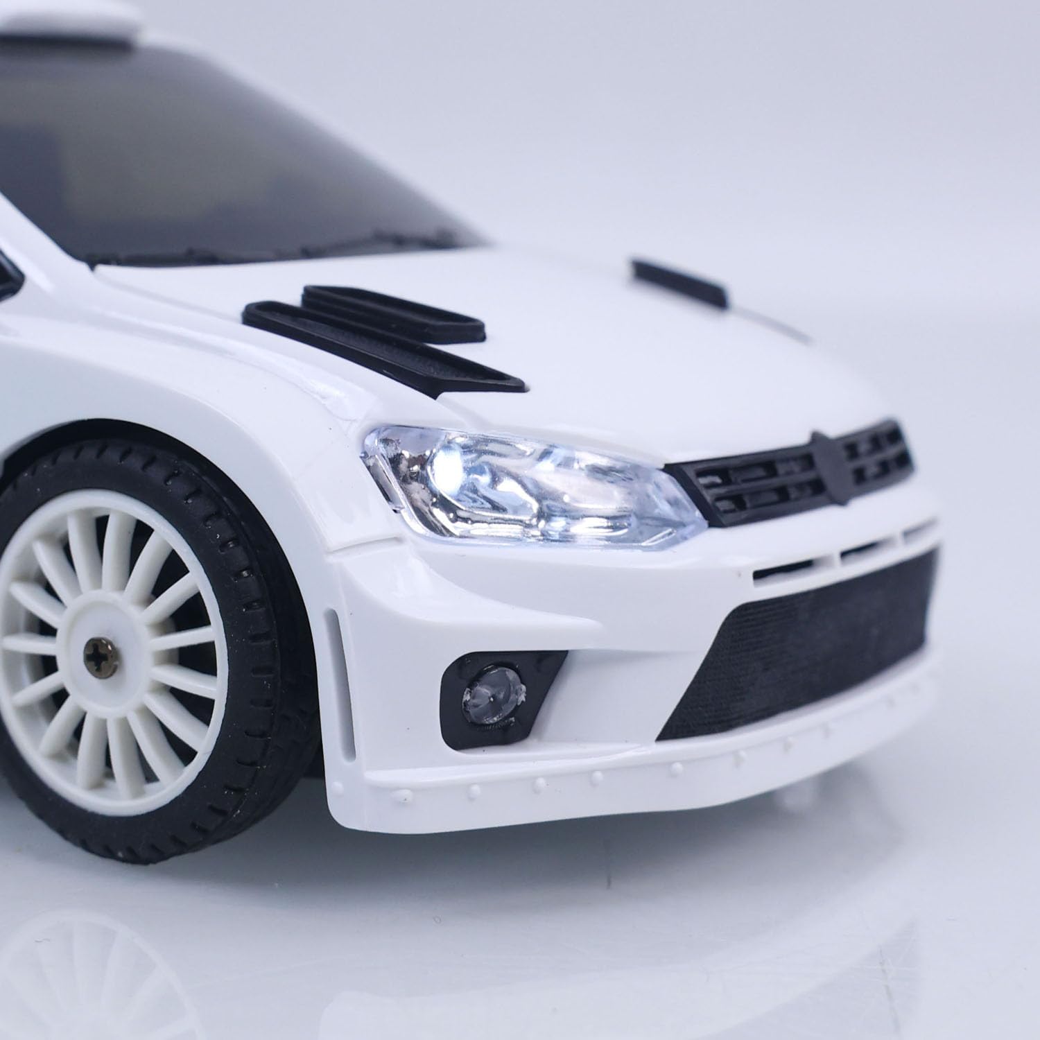 LDRC 1:28 4x4 4WD Plastic RC Off-Road Vehicles Drift Car Model LD2801 RTR Remote Control Car High Speed Race Car Model Hobby Model for Collection Boys Gift(White)