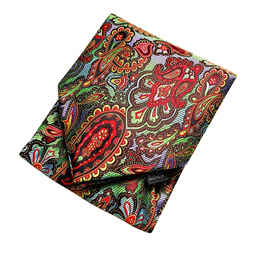Image of Dubulle Paisley Floral Ascot for Men Self Tie Mens Cravat and Pocket Square Cufflinks Wedding