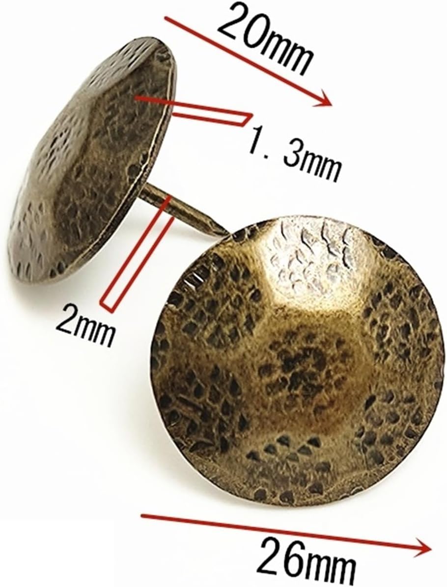 Upholstery Tacks 20pcs Upholstery Nail Hardware Vintage Style Bronze Gift Box Sofa Stud(20x26mm)