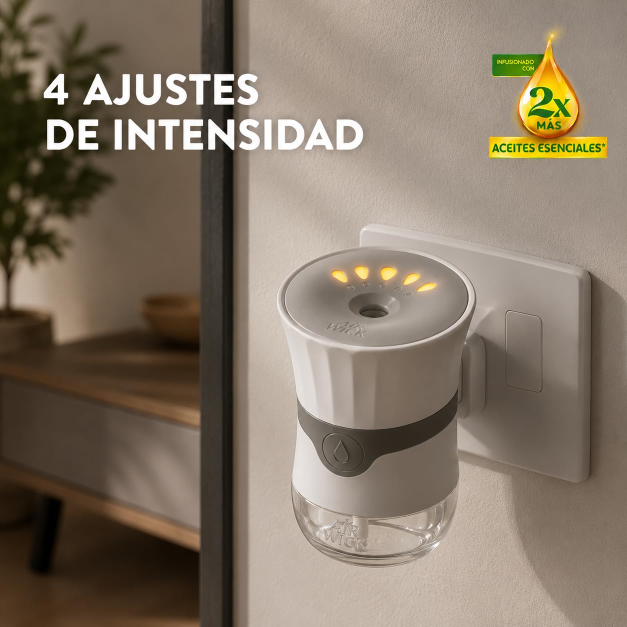 Air Wick Ambientador Eléctrico - Aparto y Recambios de ambientador casa con Aroma a Delicias de Verano, 1 Aparato + 3 recambios Multicolor