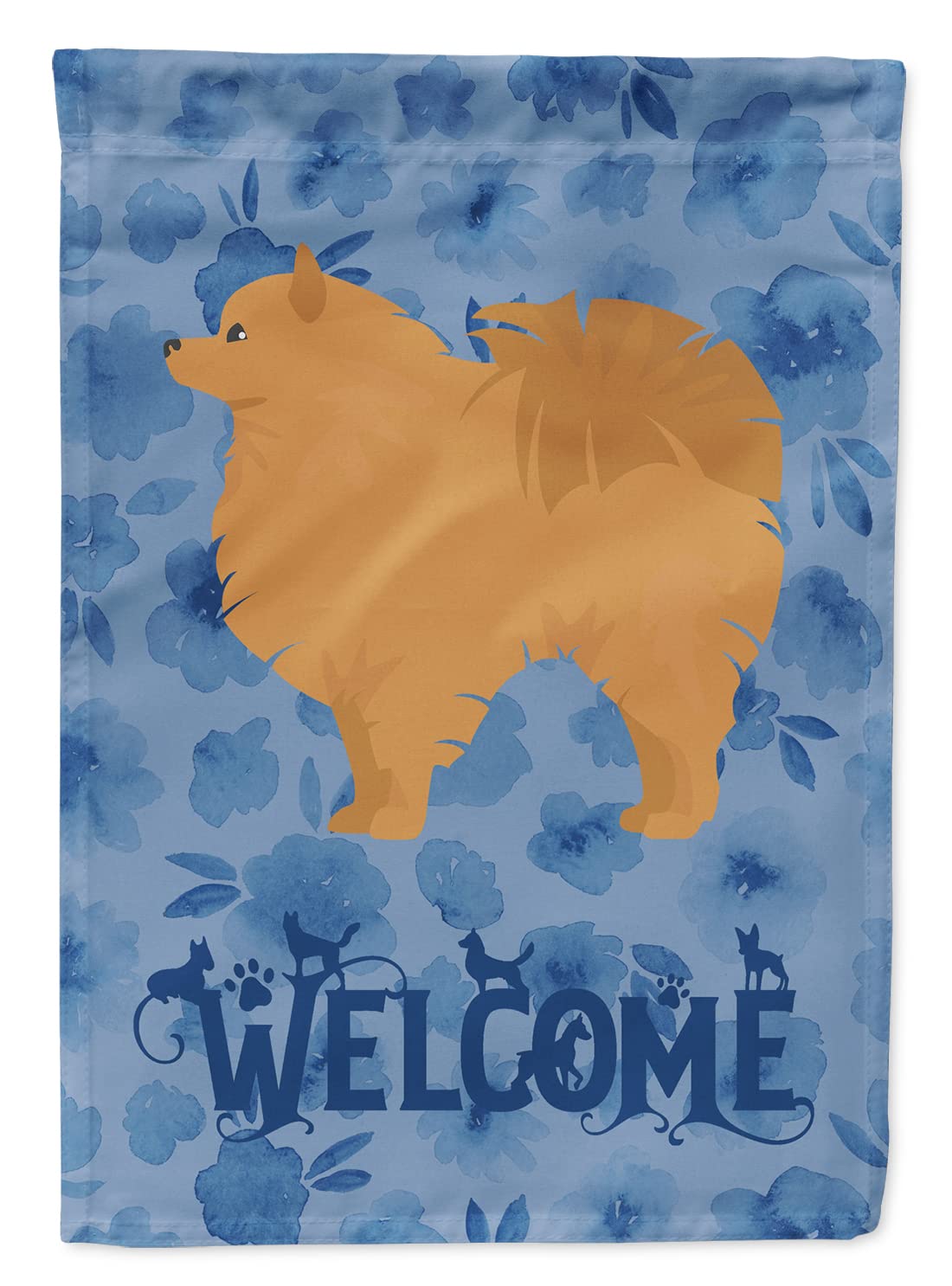 Drapeau Pomeranian #1 Welcome Caroline's Treasures grand pavillon de jardin en toile