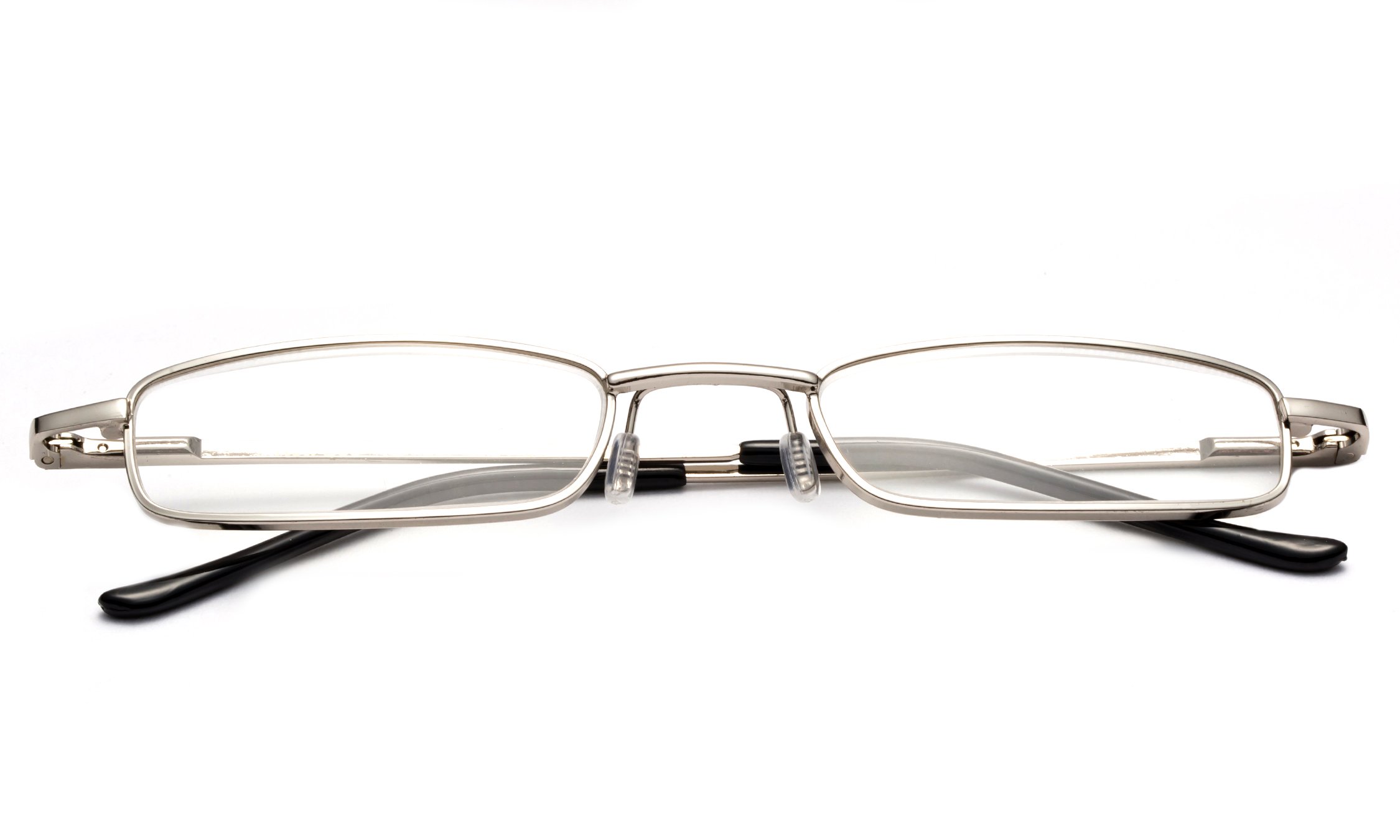 Newbee Fashion Reading Glasses unisex-adult „Tasche“ Rohr Leser leicht kompakt auf dem Sprung kleinen kompakte Stifthalter tragbaren Fest Fa Silber