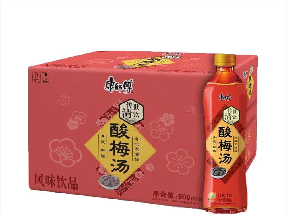 康师傅酸梅汤饮料整箱, Kang Shi Fu Plum Drink – 500mL | Case of 15