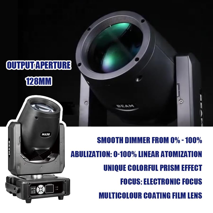 Mini Beam 230W 7R Moving Head Light Professional Stage Beam Lighting for Show Disco Dj Club Light Nightclub DMX Option 1Pack