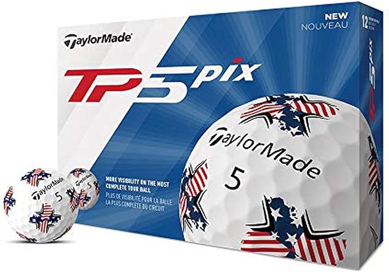 TaylorMade TP5 pix USA Pelota de golf, docena