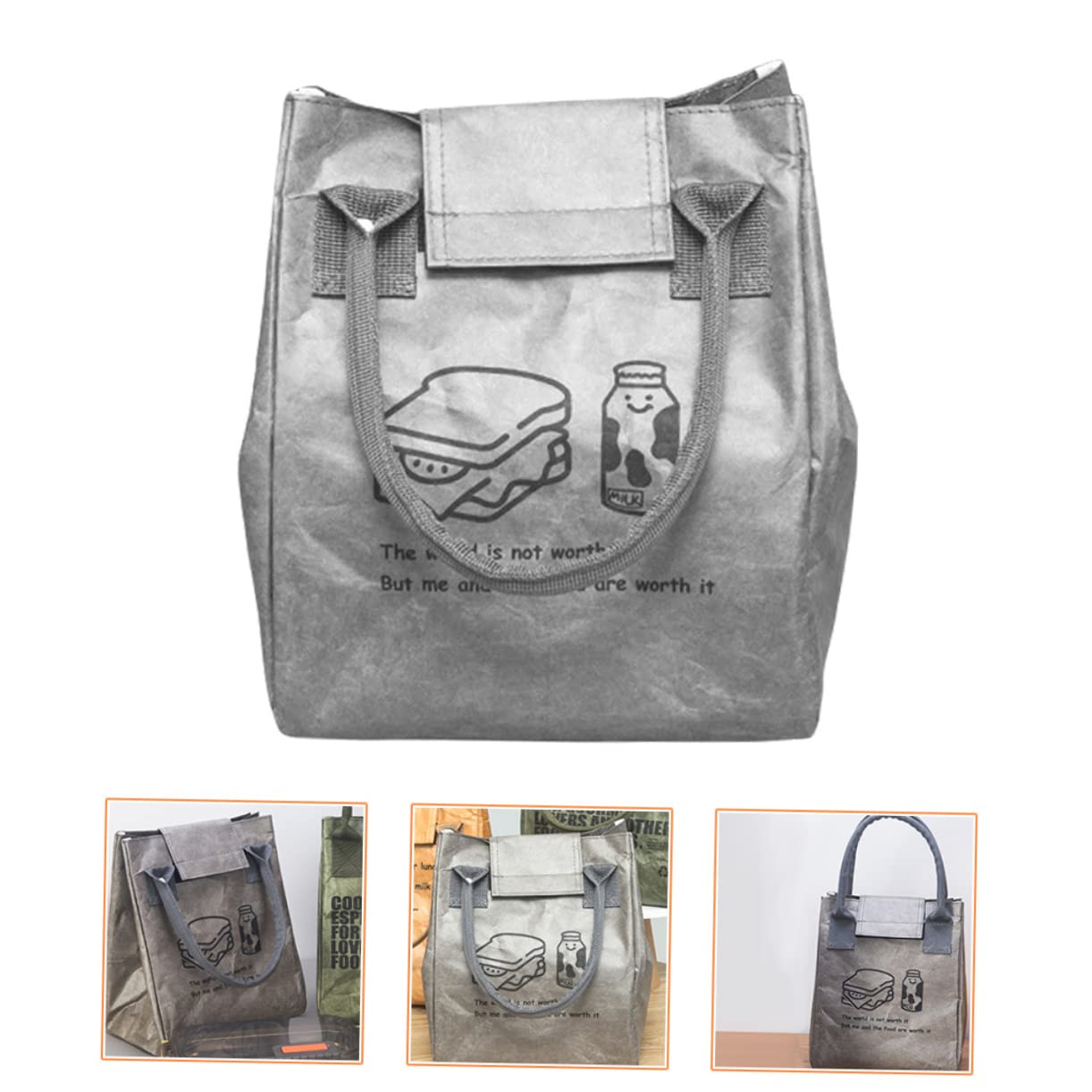 Ciieeo 3piezas Bolsa Térmica Para Almuerzo Pouch De Transporte De Comida Capacidad y Aislante Bento y Diseño Portátil y Interior y Exterior