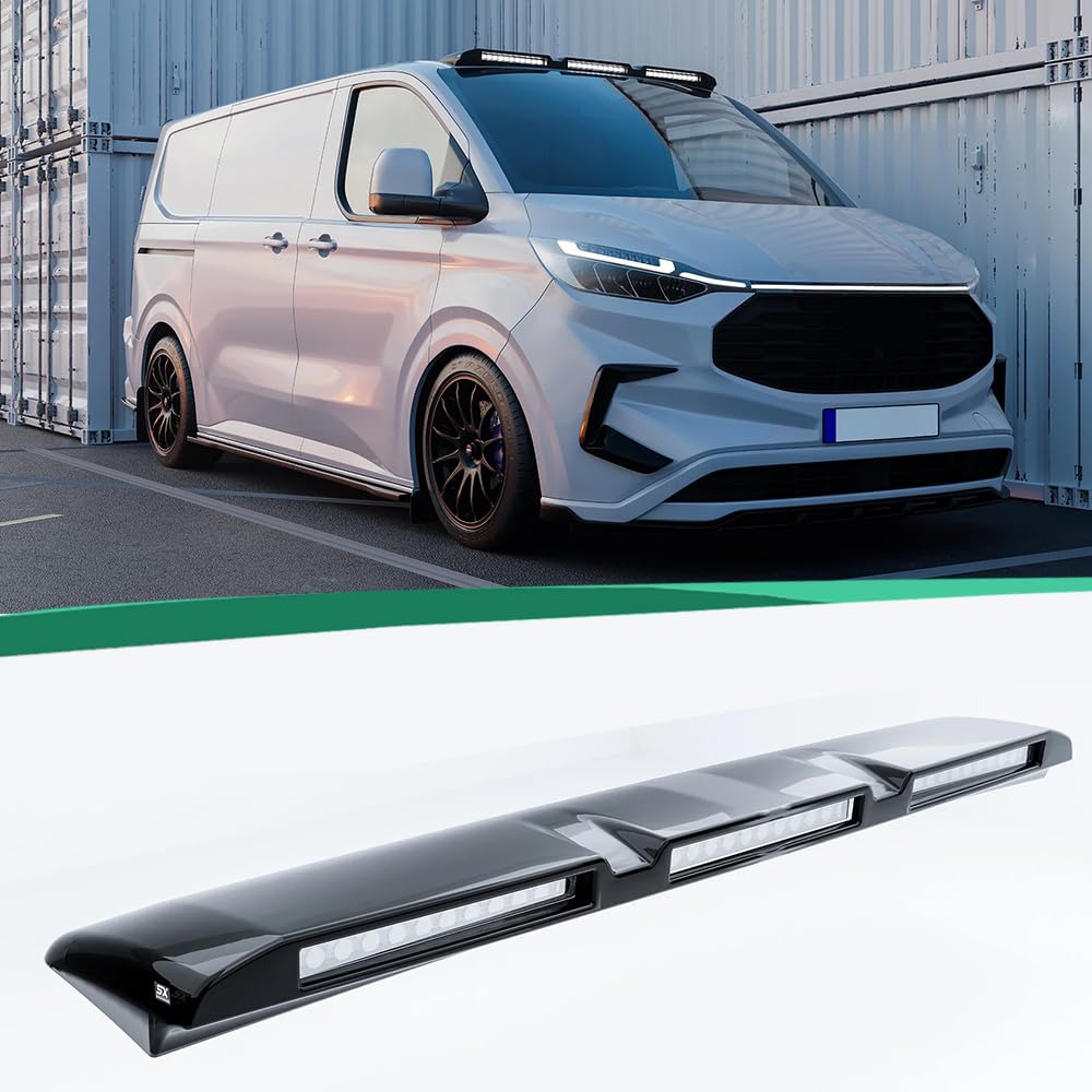 Glossy Black Roof Top Light Lamp Bar LED DRL Fits for Ford Transit 2024 2025