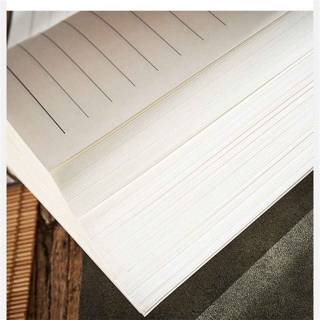 BmxauZ Agenda aziendale grande A5 - Quaderno da ufficio in pelle con agenda, pagine a righe e generosi 260 fogliDA5