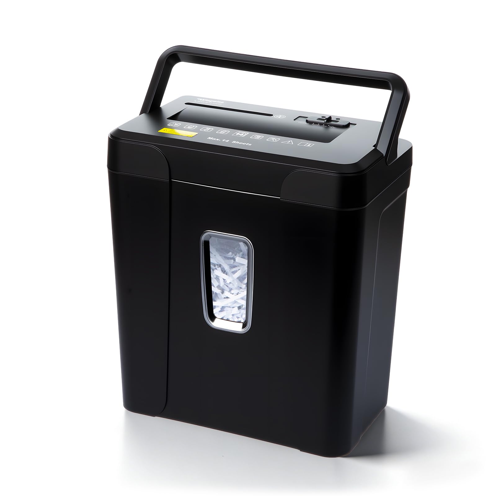 Wingwise 14-Sheet Paper Shredder for Home Office, Cross Cut Shredder Heavy Duty with 5.5 Gallons Bin, Office Shredder for CDs/Credit Card, P-4 Security, Anti-Jam System