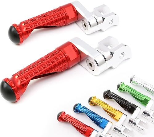 Miniatura 3 de MCMOTOPARTS M-PRO - Estriberas delanteras para bajar, color rojo, compatible con STREET SCRAMBLER 2017-2018 17 18