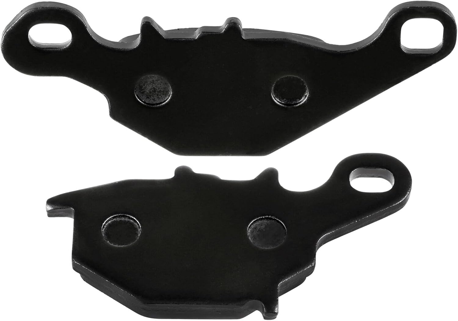 Back view of two Generic semi-metallic brake pads, showing the metal backing plates