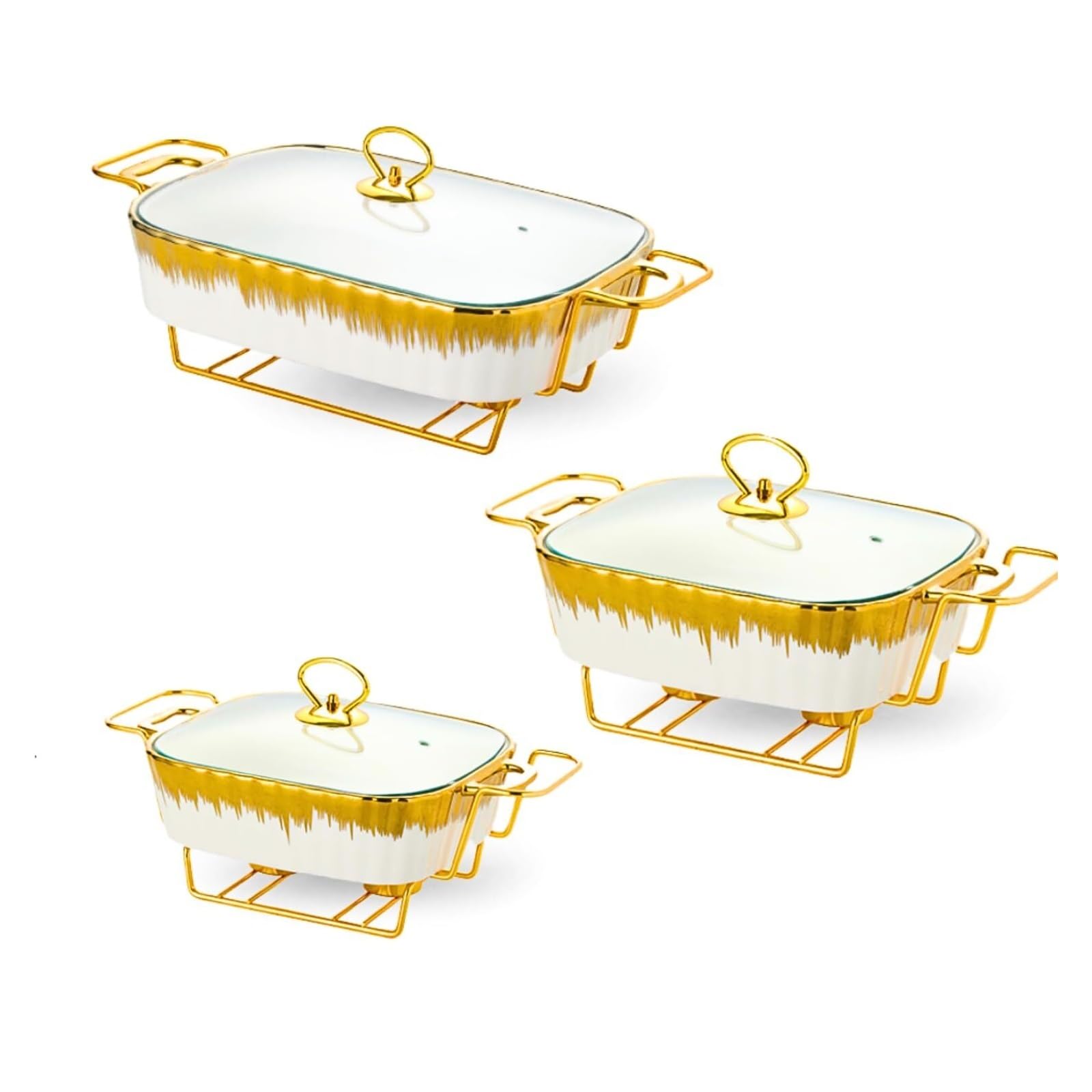 Réchauds en céramique Gold Chafer for Buffet Chauffe Plat