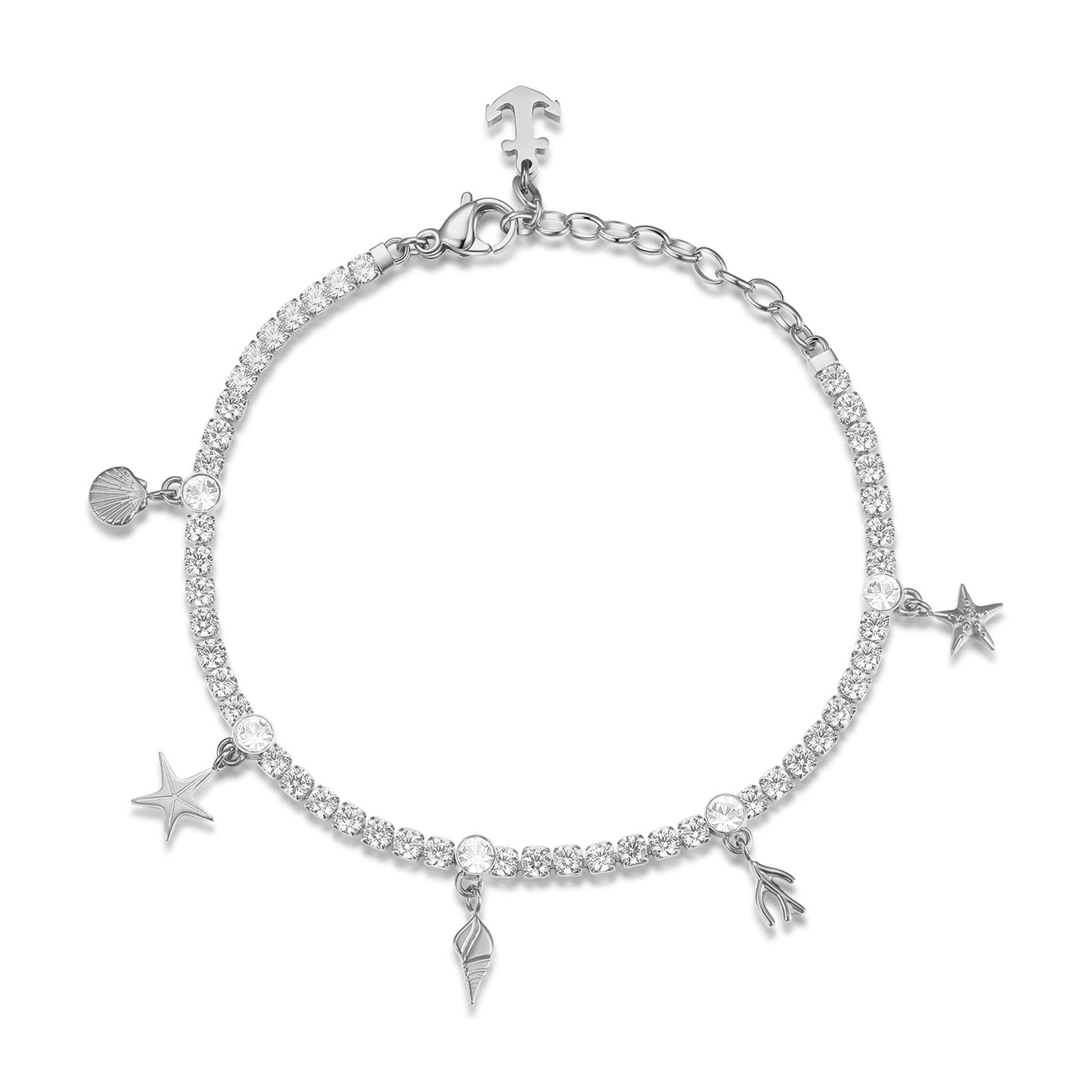 Brosway Armband Frau aus Edelstahl mit Symbolen Anker/Stern, Armband Frau Kollektion DESIDERI - BEI037