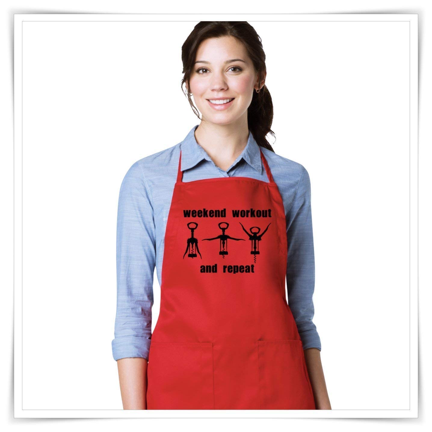 Weekend Workout Apron Funny Apron Men's Apron Women's Apron Gift For Wine