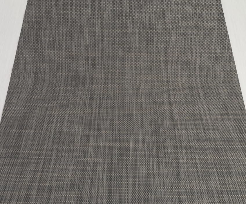 Jason Woven Vinyl Table Runner - Black/Brown