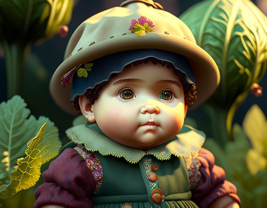 Toile Chou Patch Kid Doll 58 x 90 cm pour chambre enfant
