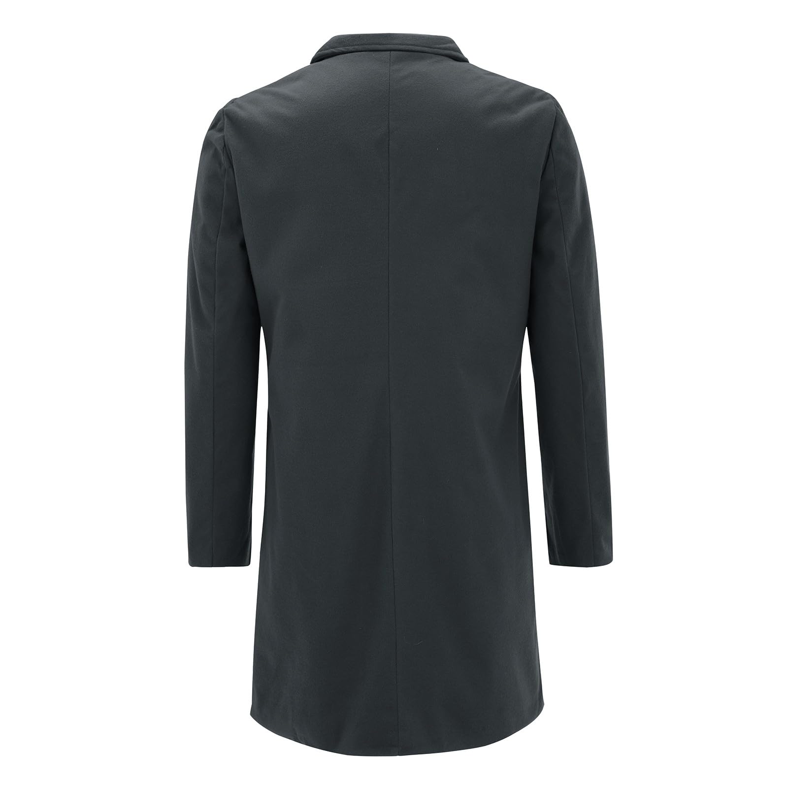 Generisch Trench Coat - Giacca a vento da uomo, slim fit, comodo, cardigan, con bottoni, reversibile, oversize, larga, tinta unita, classica, per l'inverno, casual, business