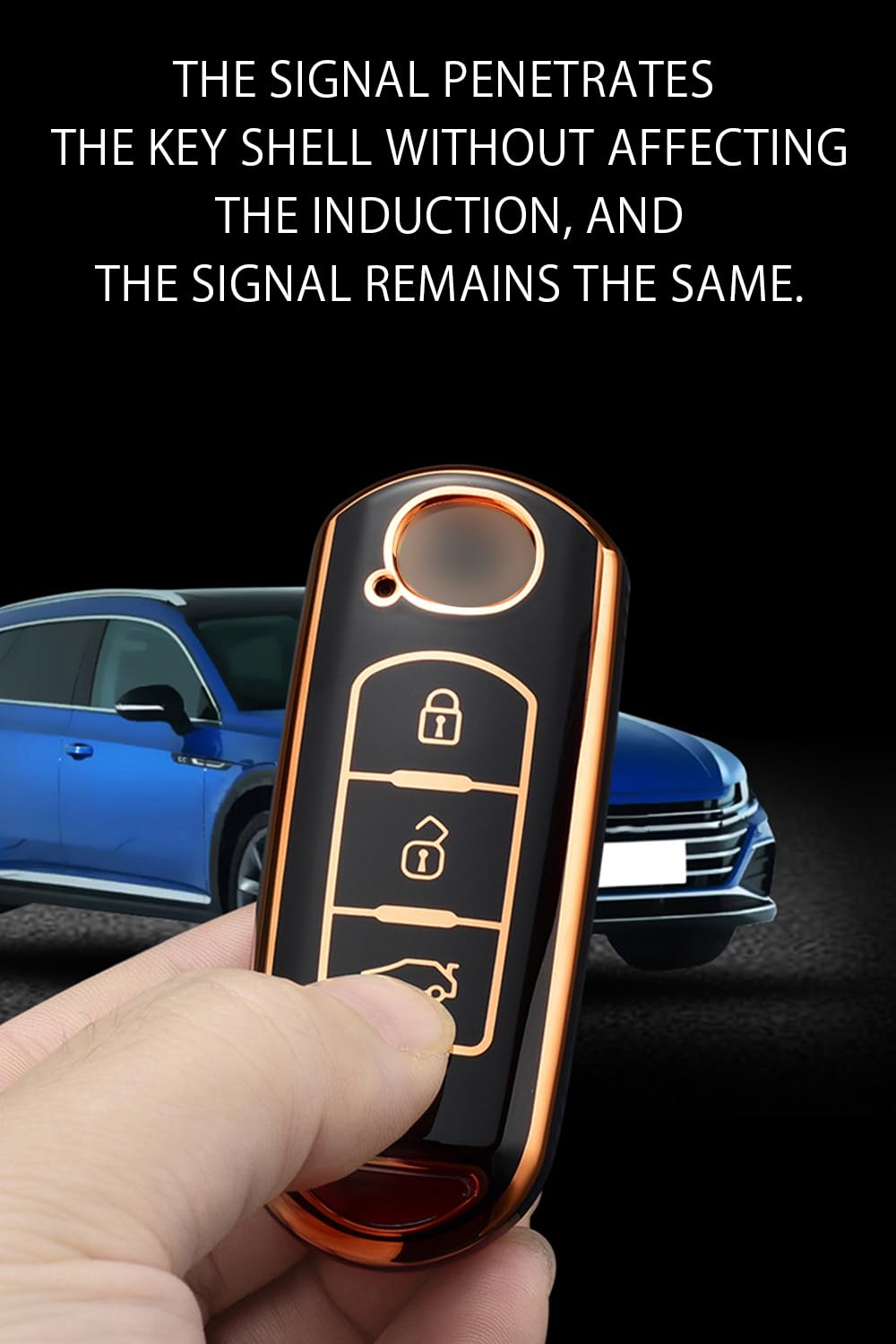 Custodia In Silicone Beige Per Chiave Mazda 2 3 5 6 CX-5 CX-7 CX-9 MX-5 Con Portachiavi