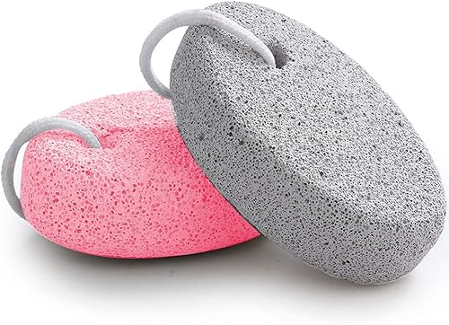 Miniatura 19 de Piedra pómez natural para pies, paquete de 2 herramientas de pedicura de lava, removedor de callos de piel dura para pies y manos, color verde