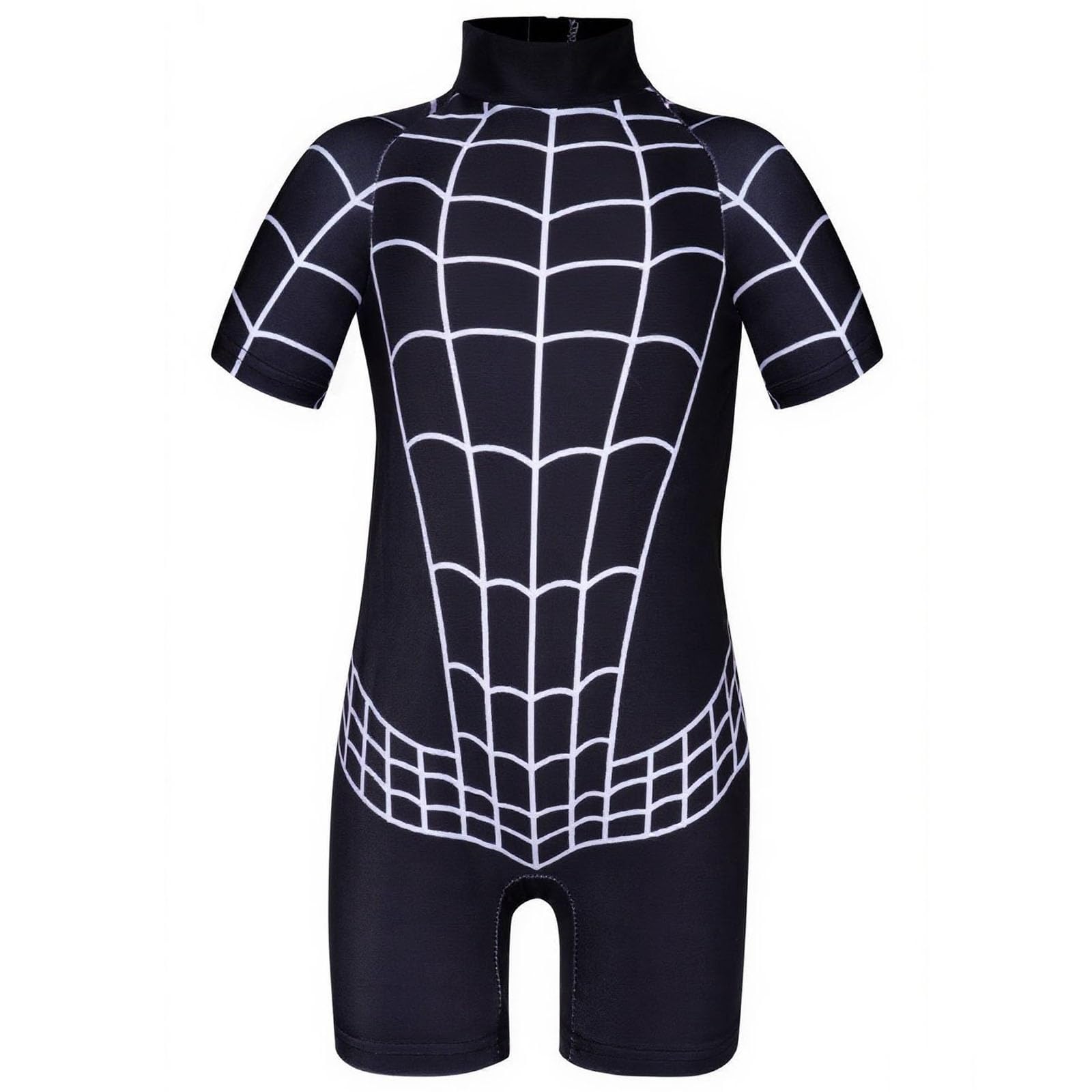 Boys Swimming Costume, Kids One Piece Short Sleeve Swimwear with Swimming Cap, Kids Cartoon UV Protection Swimsuit Child Rash Guard Bathing Suit, Kids Swim Set for 3-9 Years