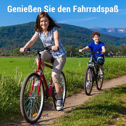 NexGlow Abschleppseil Fahrrad, 2.5M Fahrrad Zugseil für Alle Fahrradstangen, Einziehbares Fahrrad-Abschleppseil Follow me MTB Bike
