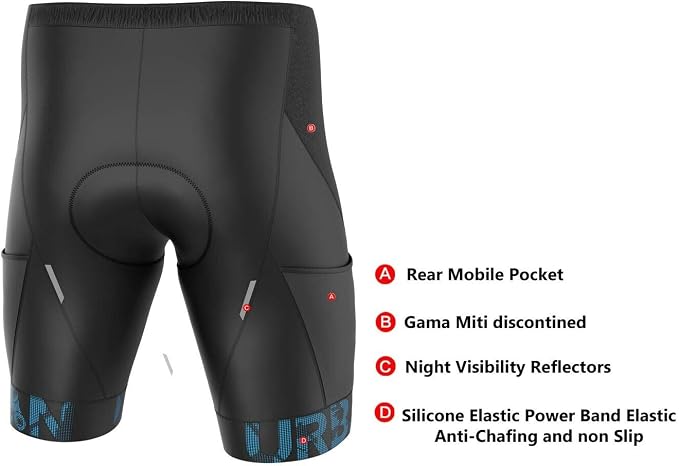 Men's Pro Padded Cycling Shorts with 