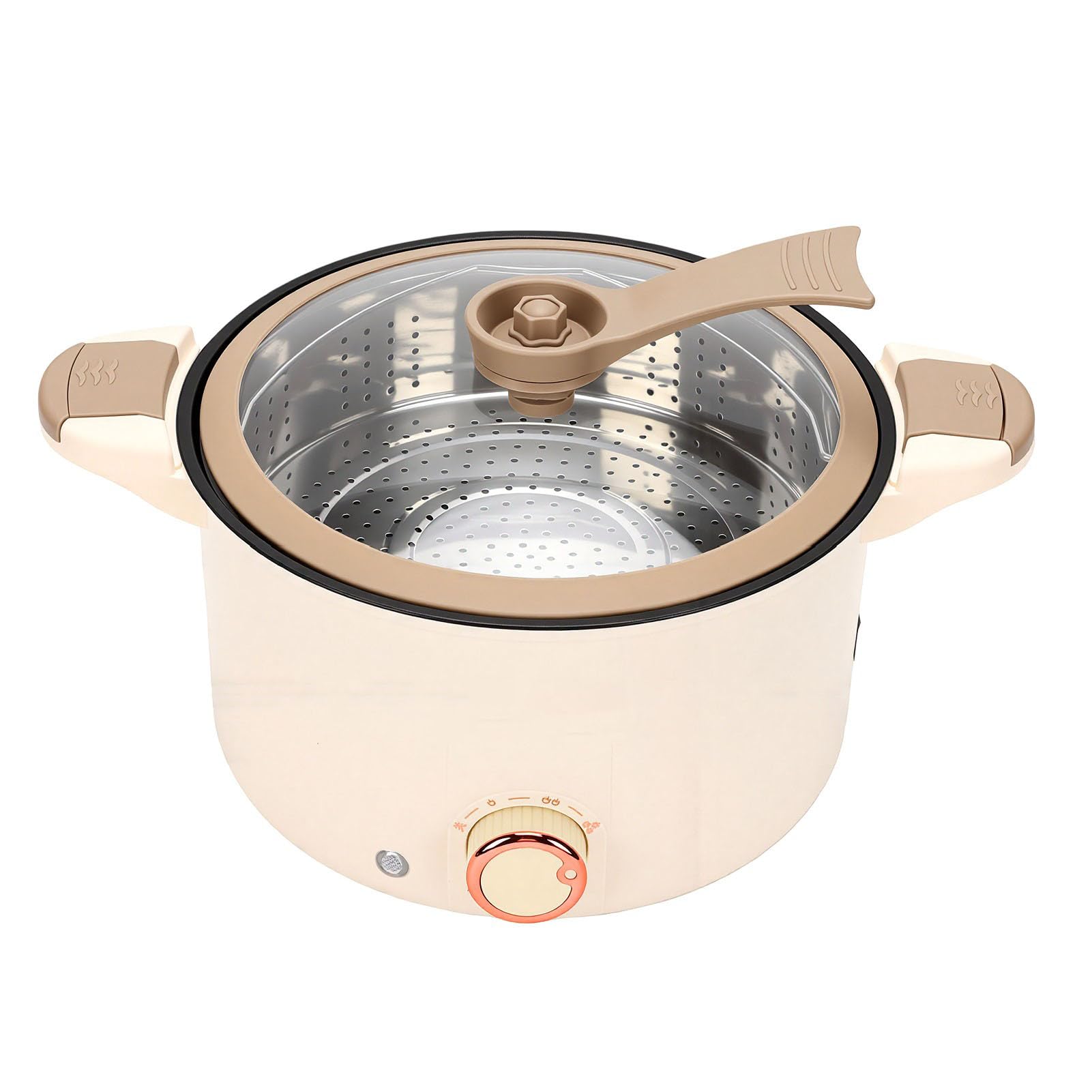Bewinner 3L 1000W Olla Eléctrica Antiadherente con Vaporera