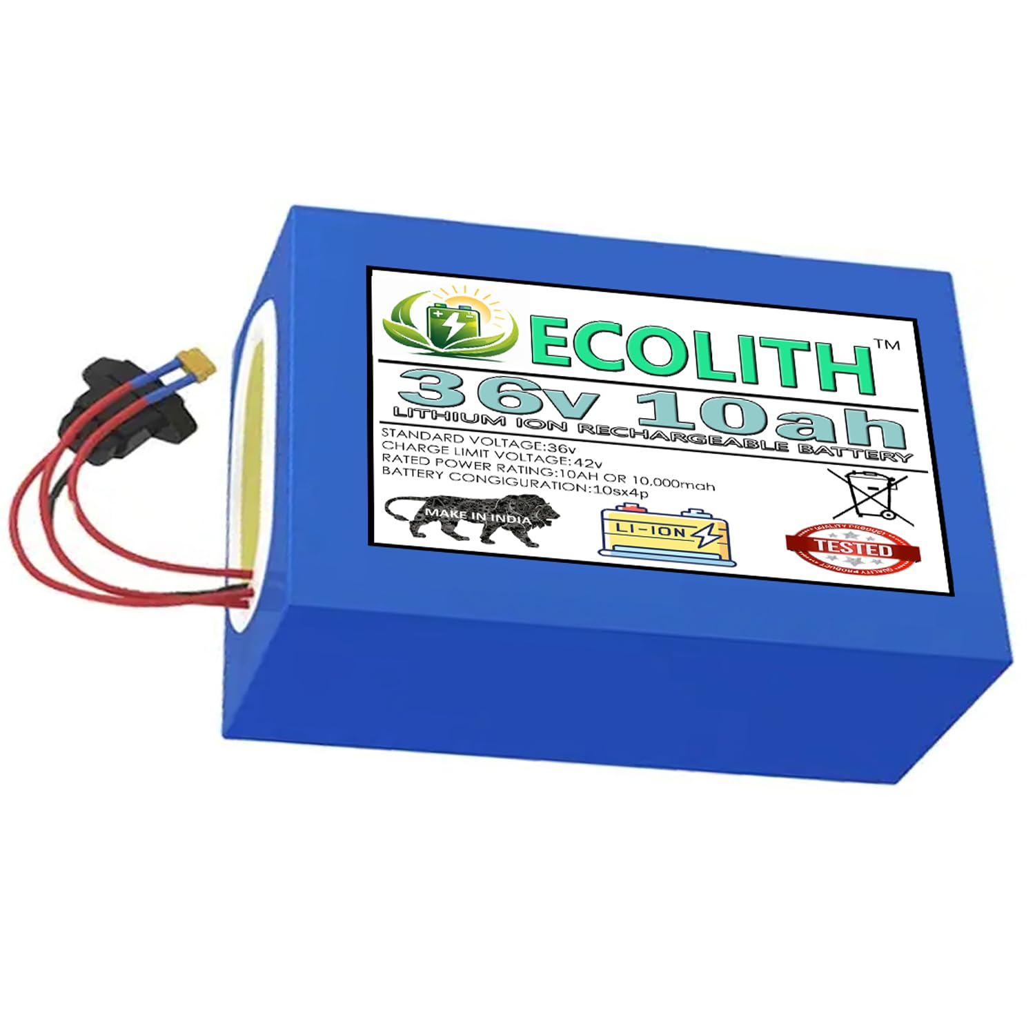 36v 10ah Rechargeable Lithium ion Battery with BMS Protection 36v 10,000mah Battery for Electric Cycles,e-Bikes,tricycles,Industrial Machines & Robots etc-image-35