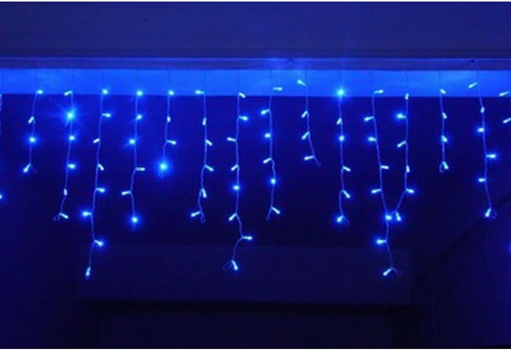 JnDee Icicle Christmas Fairy Lights Waterproof Outdoor/Indoor use. Blue 800 LED 20M Wide 160 Drops Plus a Massive 10M Lead Cable - Image 4