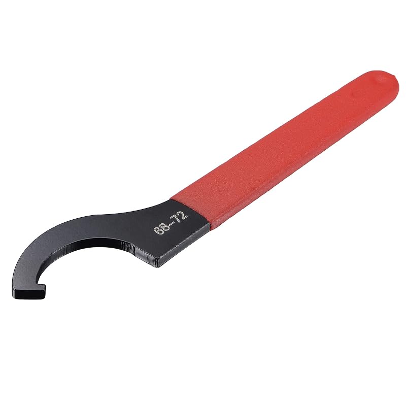 Chave tipo C ajustável em aço-carbono para porcas redondas de 68 a 72 mm uxcell