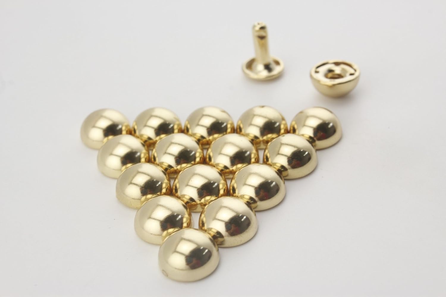 Dome Riveted 3/8" / 10mm Soild Brass Double Cap Rivet Studs Leather Rivet for Bag Making Clothing Shoes AC34